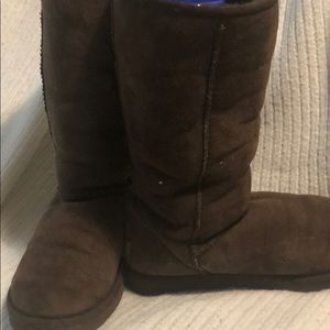 Dark Drawn Uggs with Sherpa Lining